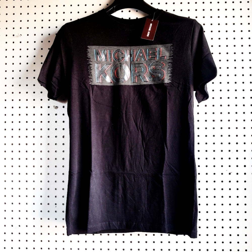 Michael Kors Crewneck Short Sleeve Logo T-shirt Dark Black